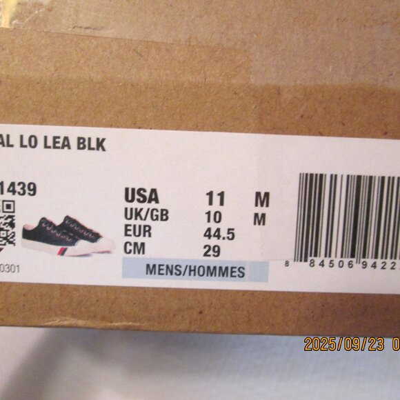 NIB Men's Pro-Keds Lo Black Leather Sneakers Size 11 M - Picture 2 of 8